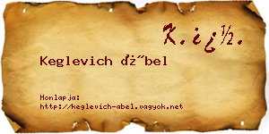 Keglevich Ábel névjegykártya